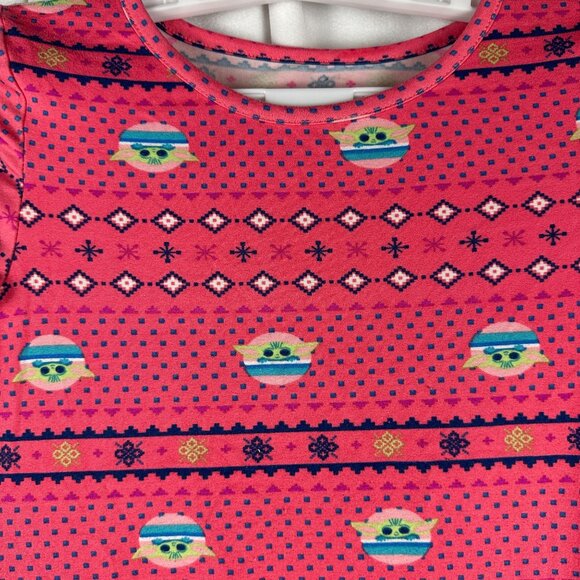 Star Wars Girls' Dress Size M 7/8 Pink Pattern Short Sleeve Polyester/Spandex - Picture 2 of 6